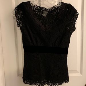 Lace and Velvet Blouse